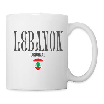 Lebanese pride, minimalist sleek design - Mug - white - Right