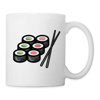 Amateur de sushi minimaliste - Mug blanc - blanc - Droite
