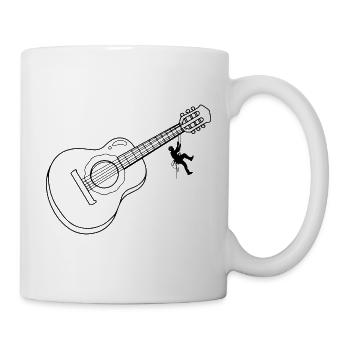 Mountaineer climbs the guitar - Mug - white - Right
