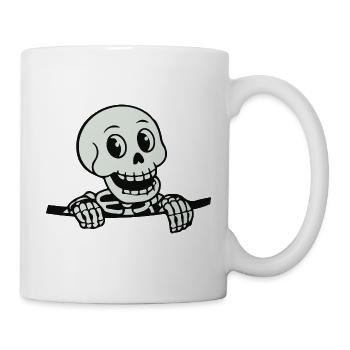 Playful Skeleton Cartoon Design - Mug - white - Right