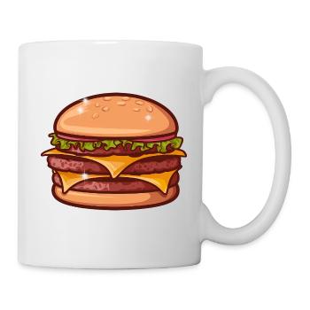 Cheeseburger juteux - Mug blanc - blanc - Droite