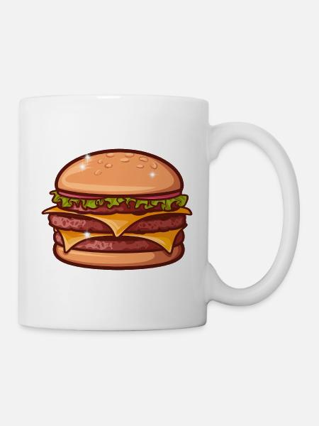 Saftiger Cheeseburger - Tasse - Weiß