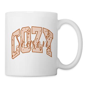 Cozy Season Explosionsmuster und fette Typografie - Tasse - Weiß - Rechts