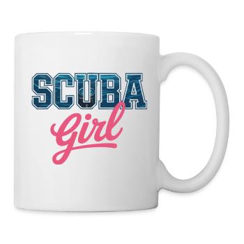 Scuba Girl Diving Design - Mug - white - Right