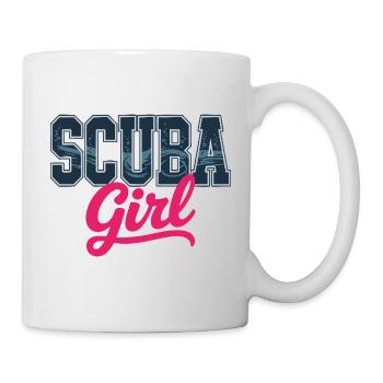 Scuba Girl Diving Design - Mug - white - Right