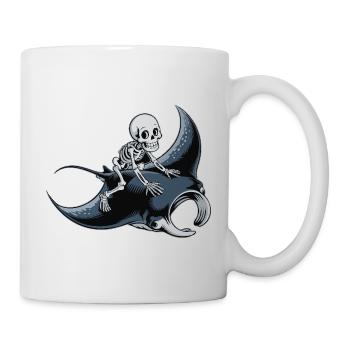 Squelette sur raie manta - Mug blanc - blanc - Droite