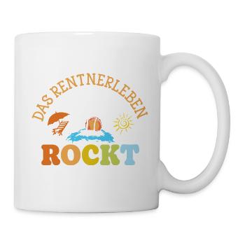 La vie du retraité bascule don pension pension - Mug blanc - blanc - Droite