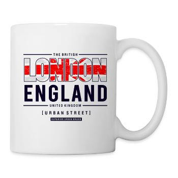 T-shirt Londres Union Jack City Skyline - Mug blanc - blanc - Droite