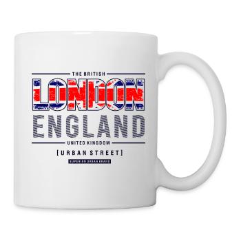 Conception du paysage urbain de l’Union Jack de Londres - Mug blanc - blanc - Droite