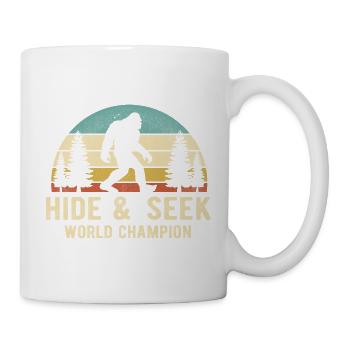 Hide and Seek World Champion – Funny Bigfoot - Mug - white - Right