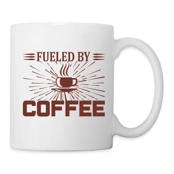 Alimenté par le café - Mug blanc - blanc - Droite