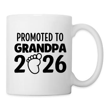 Promu au rang de grand-père 2026 - Mug blanc - blanc - Droite