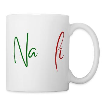 I love Naples, elegant minimalist design - Mug - white - Right