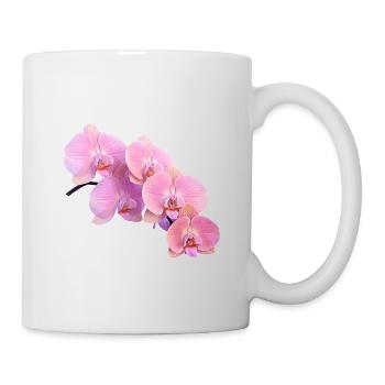 orchidée rose isolé clipart - Mug blanc - blanc - Droite
