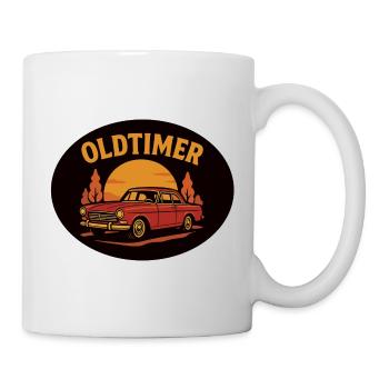 Voiture Ancienne Voiture Classique Coucher De Soleil Design - Mug blanc - blanc - Droite