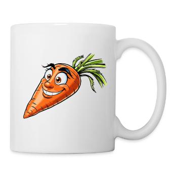 Karotte - Tasse - Weiß - Rechts