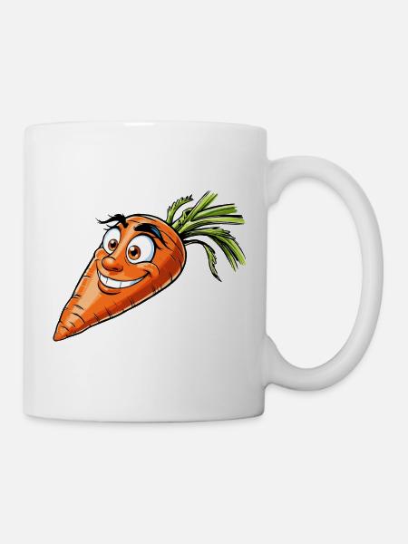 Karotte - Tasse - Weiß