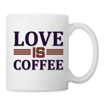 L’amour, c’est le café - Mug blanc - blanc - Droite