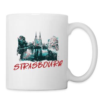Landscape with Strasbourg Cathedral - Mug - white - Right