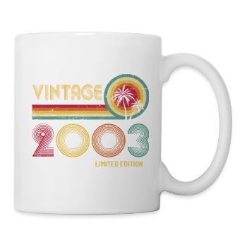 Millésime 2003 Bague Coucher de soleil - Mug blanc - blanc - Droite