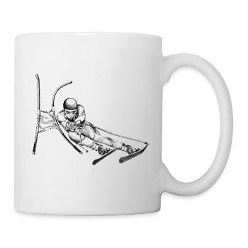 Alpine skiing - Mug - white - Right