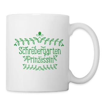 Schrebergarten Prinzessin Hobbygärtnerin Geschenk - Tasse - Weiß - Rechts