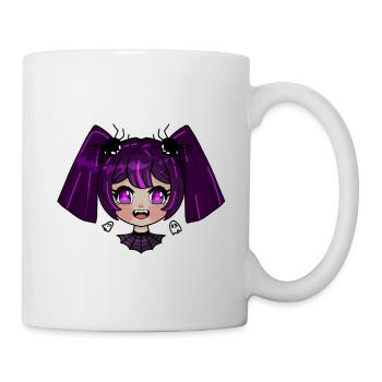 Chibi vampire with purple braids - Mug - white - Right