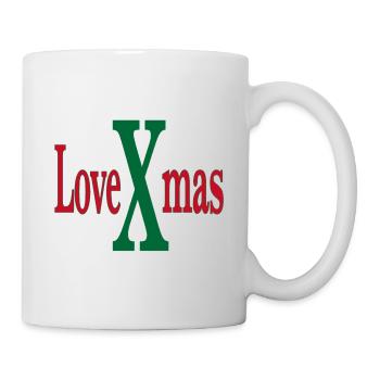 LoveXmas Festtagslogo - Tasse - Weiß - Rechts