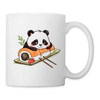 Panda Sushi – Oil Painting Anime Style - Tasse - Weiß - Rechts