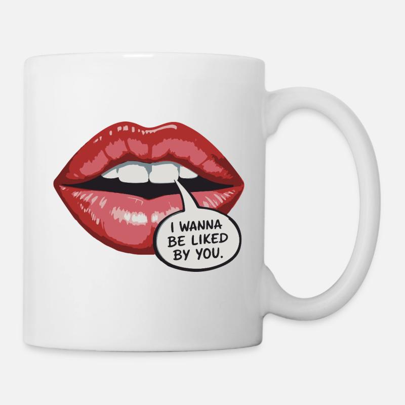 Bold Lip Pop Art : Faites-vous aimer - Mug blanc - blanc