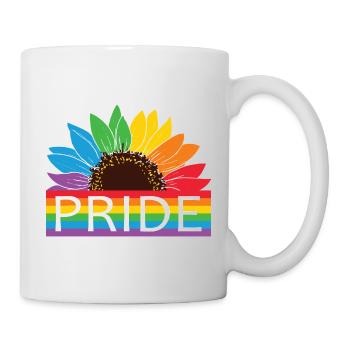 Pride Sonnenblume Rainbow - Tasse - Weiß - Rechts