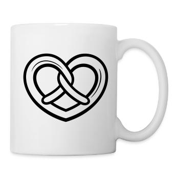 Herzbreze – Bretzel bavarois en forme de cœur - Mug blanc - blanc - Droite