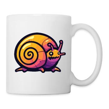 Schnecke Halloween Comic Lustig - Tasse - Weiß - Rechts