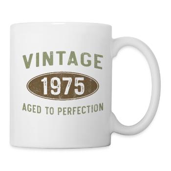 Vintage 1975 Vieilli à la Perfection - Mug blanc - blanc - Droite