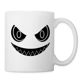 Böses Lächeln Halloween - Tasse - Weiß - Rechts
