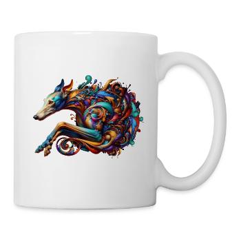 Galgo Grafik - Tasse - Weiß - Rechts