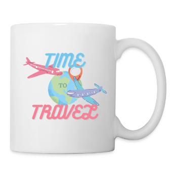 Time to Travel - Tasse - Weiß - Rechts