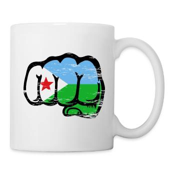 Djibouti Flag Fist - Mug - white - Right