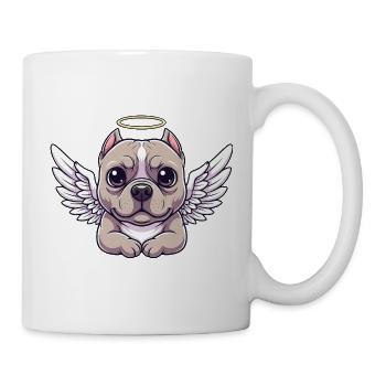 Liebenswerter Hund Engel Weihnachten Treu Cartoon - Tasse - Weiß - Rechts