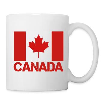 Ahornblatt Kanada Flaggenkunst - Tasse - Weiß - Rechts