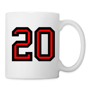 20. 20e ANNIVERSAIRE. ANNIVERSAIRE 20 ANS. 20 ANS. - Mug blanc - blanc - Droite