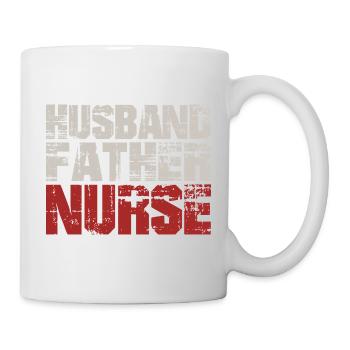 Husband Father Nurse Father's Day  - Tasse - Weiß - Rechts