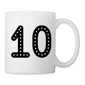 10. 10 YEARS. 10th ANNIVERSARY. 10 YEAR ANNIVERSARY. - Mug - white - Right