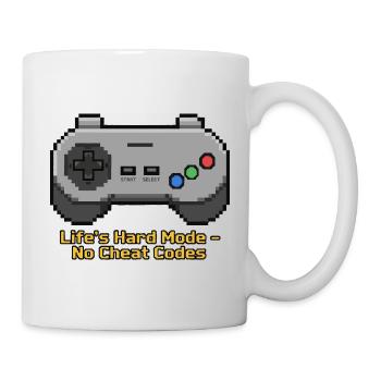 Der harte Modus des Lebens ohne Cheat-Codes - Tasse - Weiß - Rechts