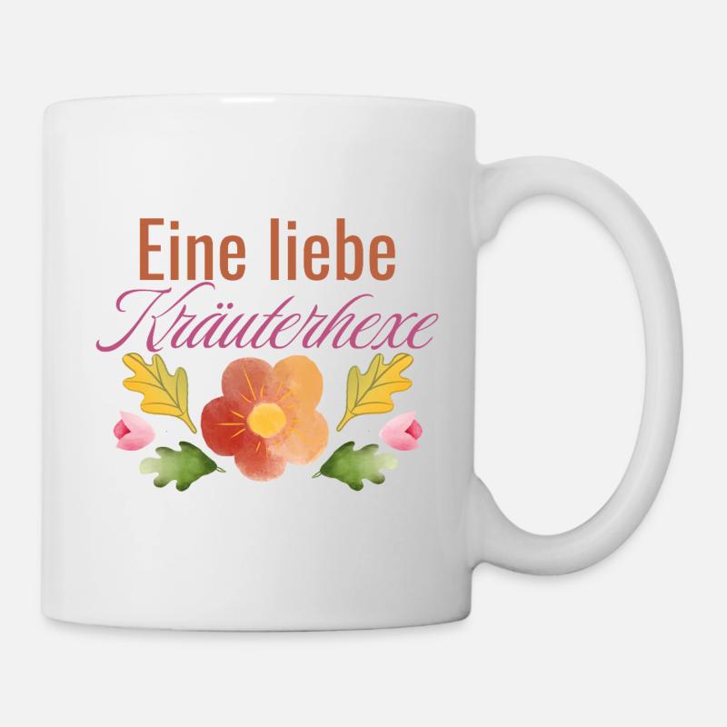 Zauberhaftes Kräuter-Design - Tasse - Weiß