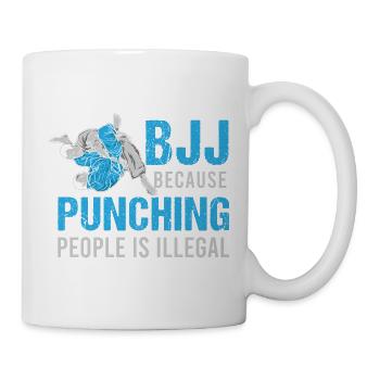 MMA BJJ jiu jitsu Vintage Brazilian Jiu Jitsu  - Tasse - Weiß - Rechts