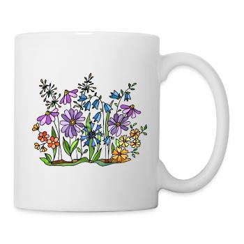 Fleur - Mug blanc - blanc - Droite