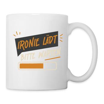 Irony invites please wait - funny design for the office - Mug - white - Right