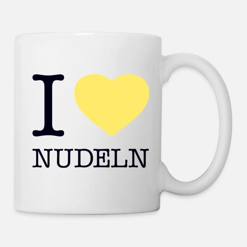I love Nudeln - Tasse - Weiß