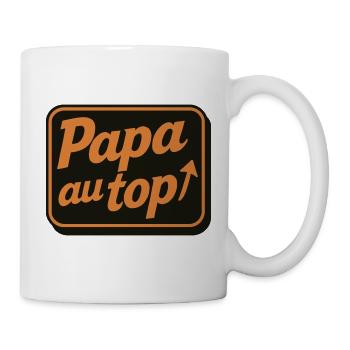Papa an der Spitze - Vatertag - Tasse - Weiß - Rechts